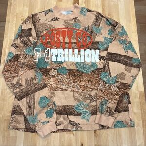 Post Malone F-1 Trillion Camo Long Sleeve Men's Shirt Size XL Posty Co.